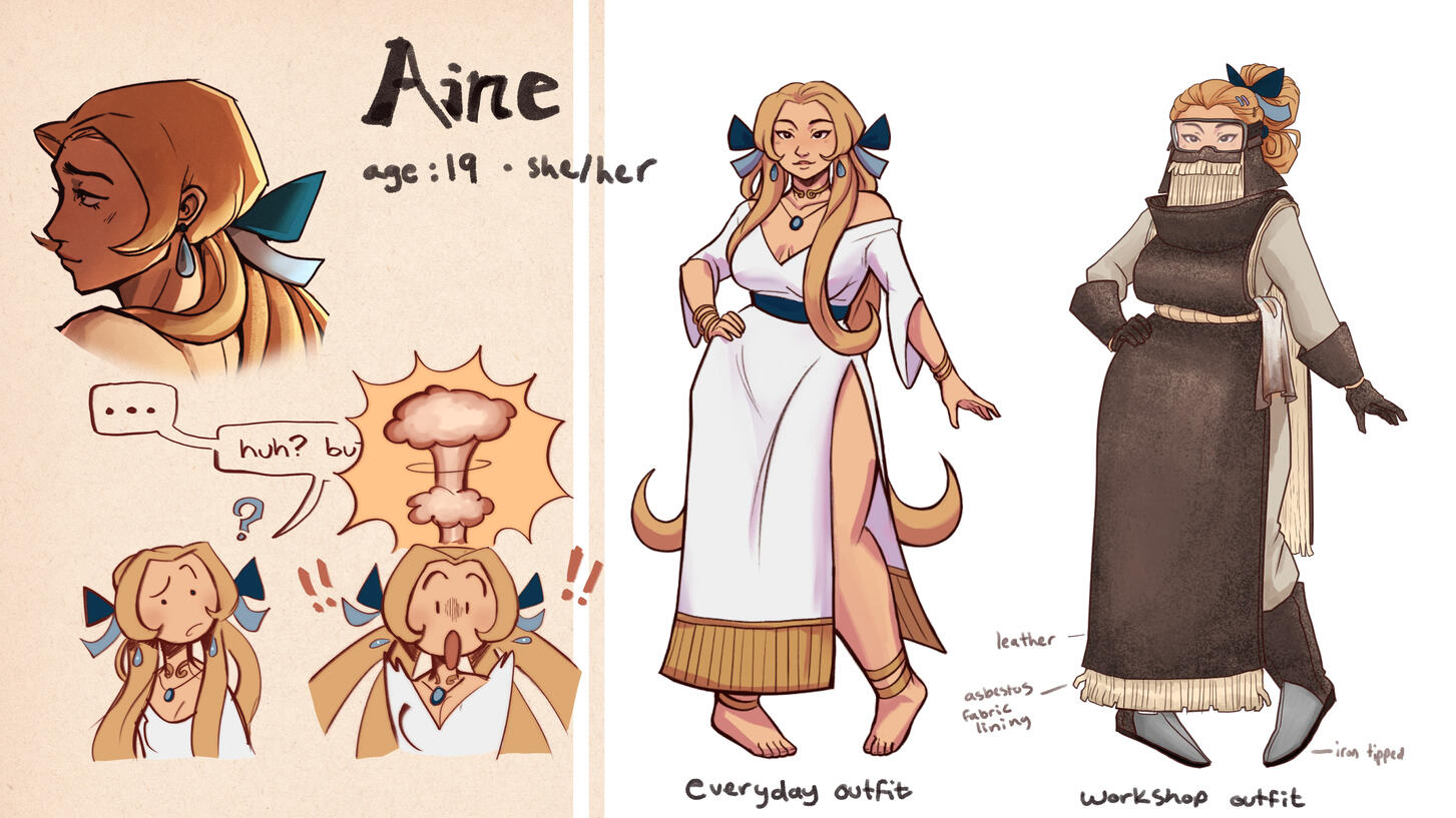 Aine Reference Sheet + Alt. Outfit