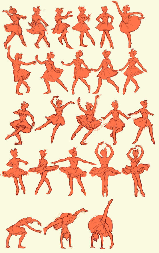 Gestures based on the Dance of the Red Queen from Alice in Wonderland (ballet)