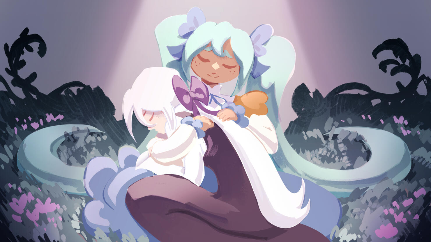 "Daughter of White" - Michaela meets Clarith (Evillious Color Key 8) "Daughter of White" - Michaela meets Clarith (Evillious Color Key 8)