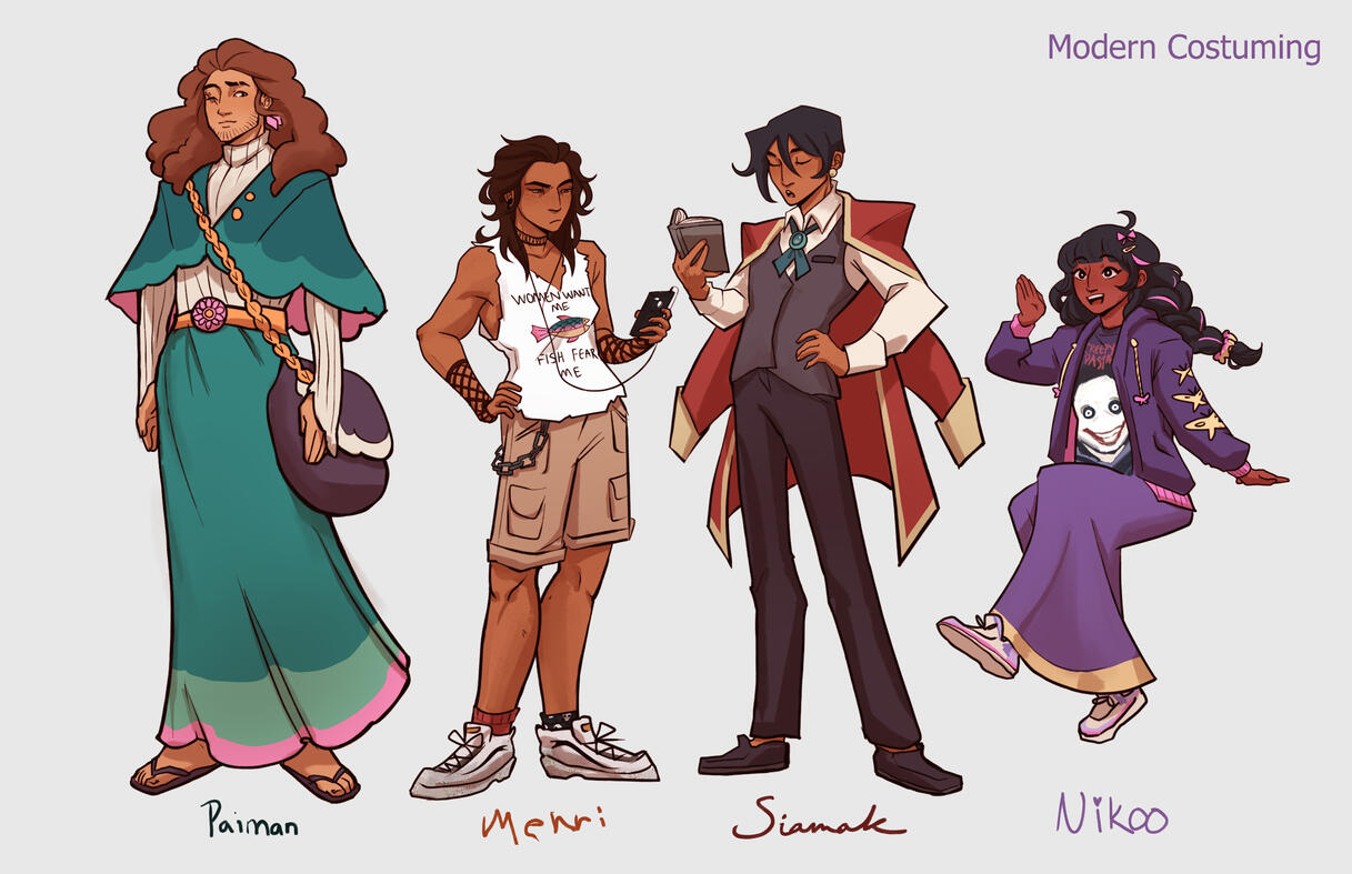 A quick, non-canon modern costuming concept I did for fun :D