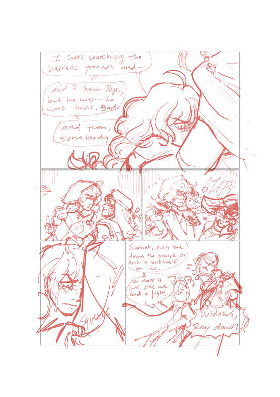 Rough Line - RRF Test Comic, Page 3 Progress Shot