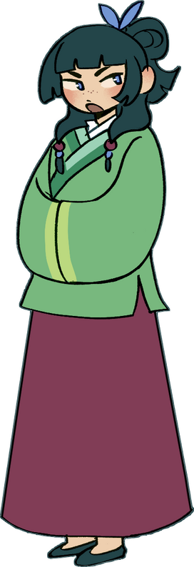Apothecary Diaries - "Maomao" (she's normally shorter than the Jinshi sticker, but I can't format that into the website, so please imagine she is shorter)